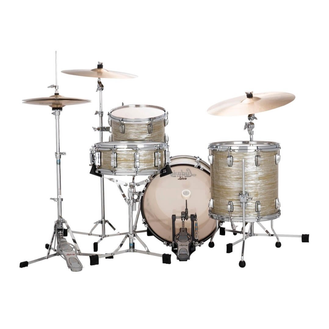Ludwig Classic Maple 3pc Jazz Drum Set Olive Oyster