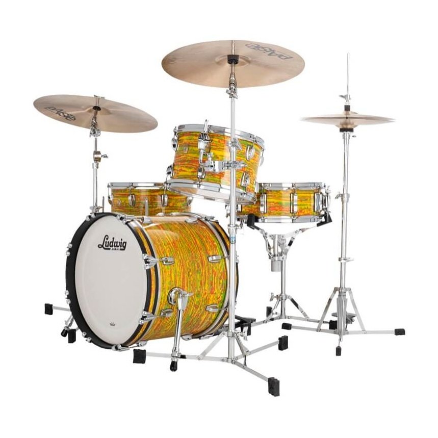 Ludwig Classic Maple 3pc Jazz Drum Set Citrus Mod