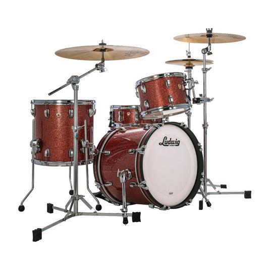 Ludwig Classic Maple 3pc Jazz Drum Set Hybrid Copper Sparkle - Drum Center Of Portsmouth