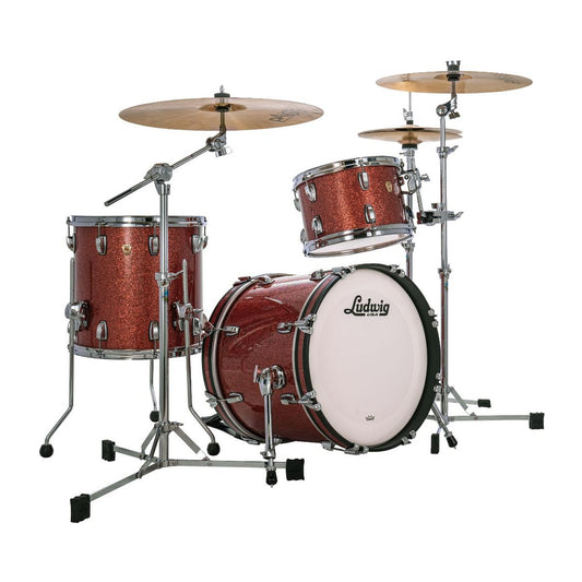 Ludwig Classic Maple 3pc Jazz Drum Set Hybrid Copper Sparkle - Drum Center Of Portsmouth