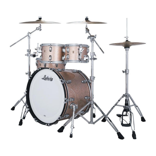 EMBARGOED - ACTIVATE OCT 8 - Ludwig Classic Maple 4pc Studio Drum Set Champagne Sparkle - Drum Center Of Portsmouth