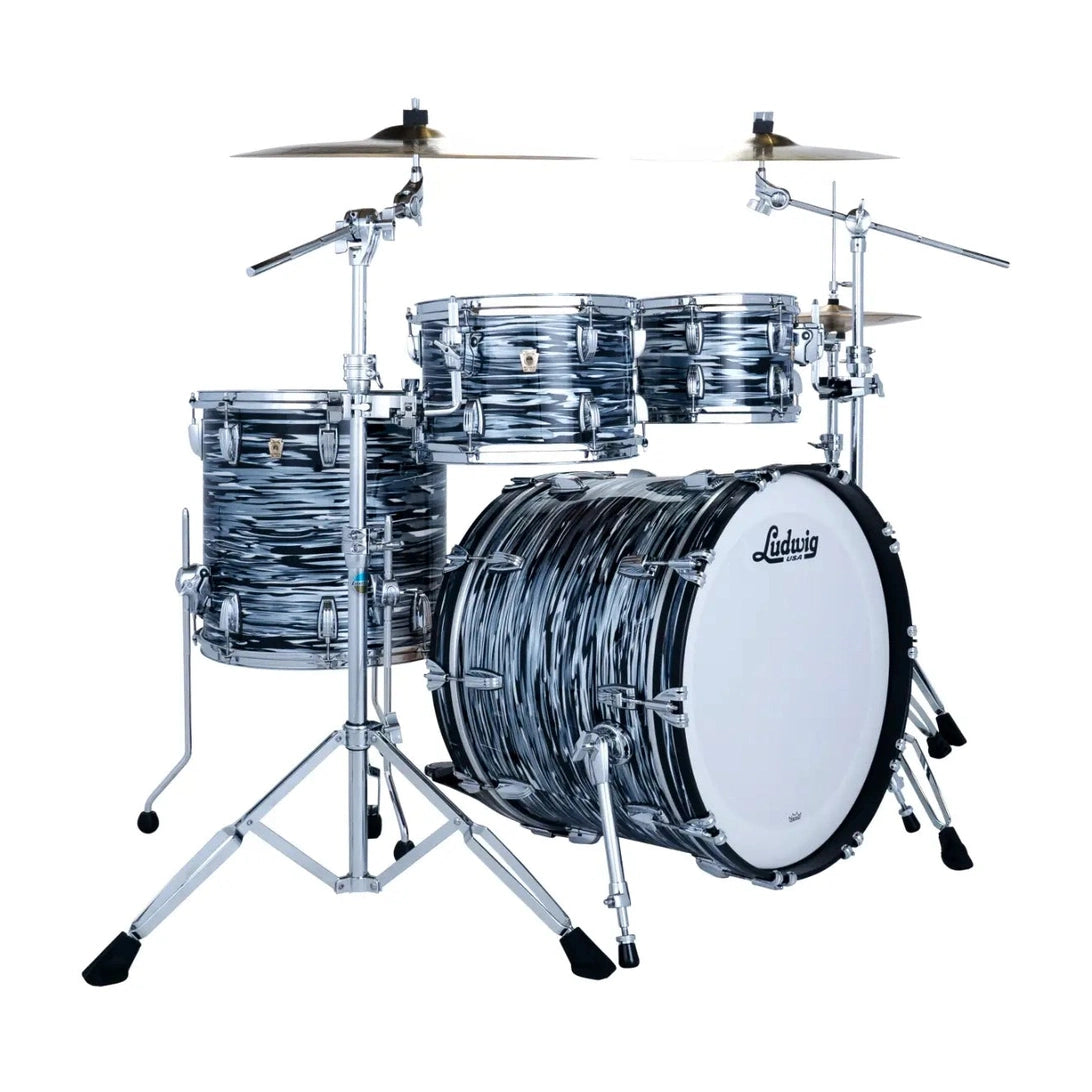 Ludwig Classic Maple 4pc Studio Drum Set '70s Black Oyster - Drum Center Of Portsmouth