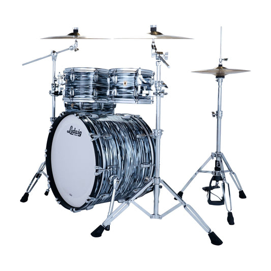 Ludwig Classic Maple 4pc Studio Drum Set '70s Black Oyster - Drum Center Of Portsmouth