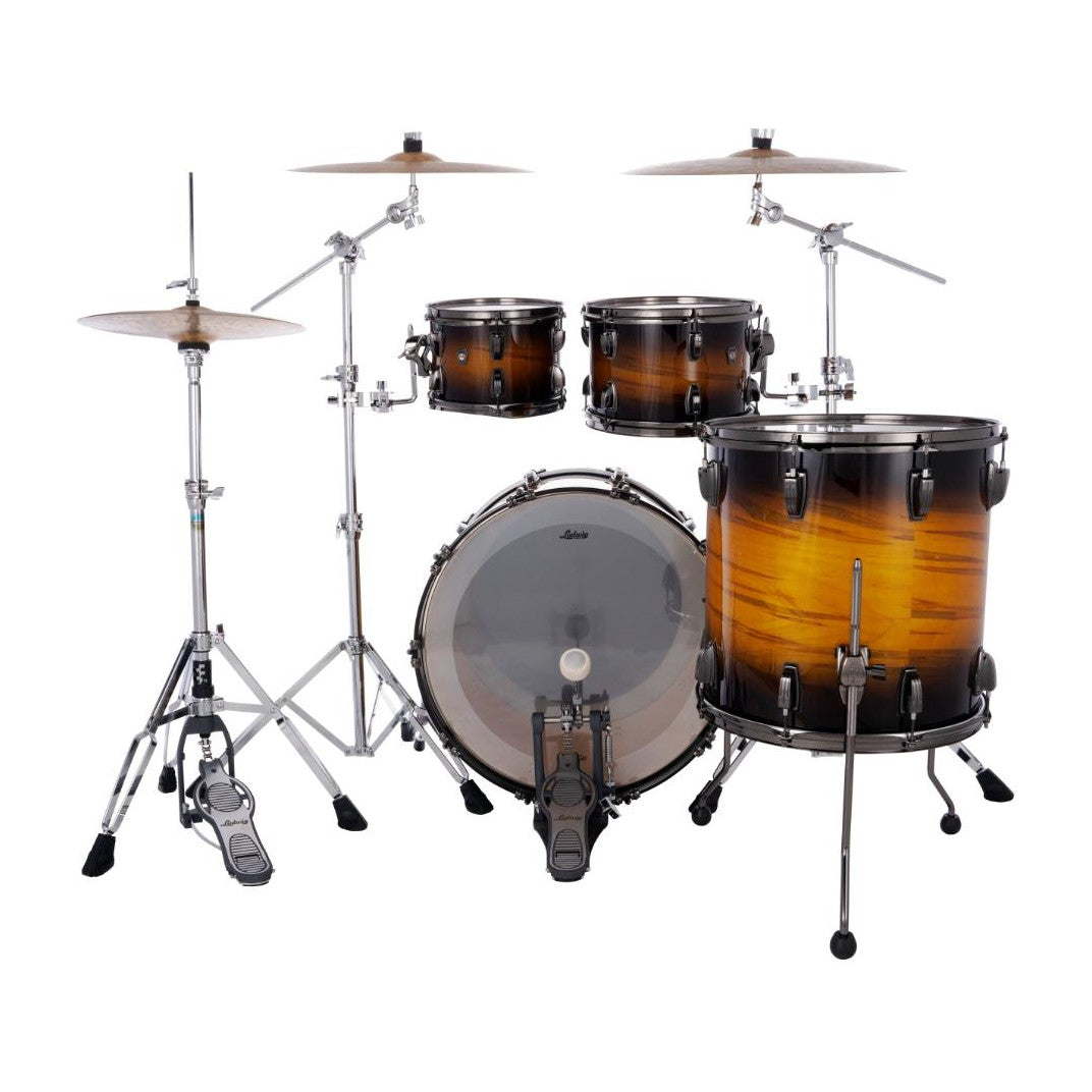 Ludwig Classic Maple Exotic Select 4pc Studio Drum Set Black Gold Burst - Drum Center Of Portsmouth