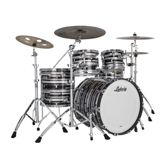 Ludwig Classic Maple Mod Drum Set  Digital Black Sparkle 22/10/12/16 - Drum Center Of Portsmouth