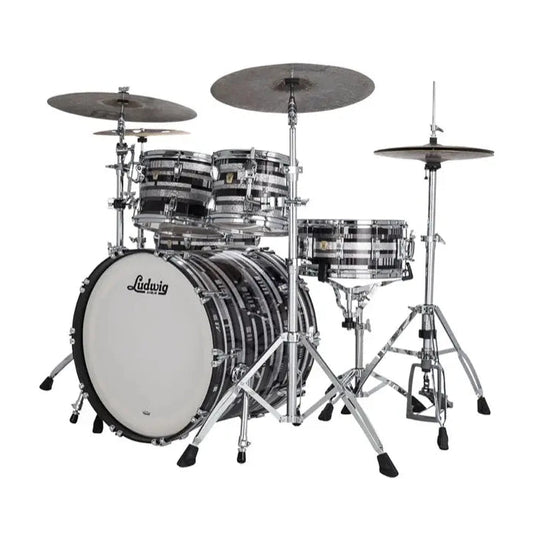 Ludwig Classic Maple Mod Drum Set  Digital Black Sparkle 22/10/12/16 - Drum Center Of Portsmouth