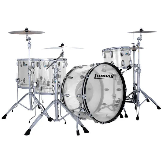 Ludwig Vistalite 4pc Zep Drum Set Clear - Drum Center Of Portsmouth