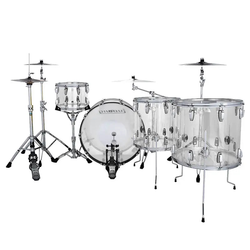 Ludwig Vistalite 4pc Zep Drum Set Clear - Drum Center Of Portsmouth