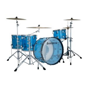 Ludwig Vistalite 4pc Zep Drum Set Blue