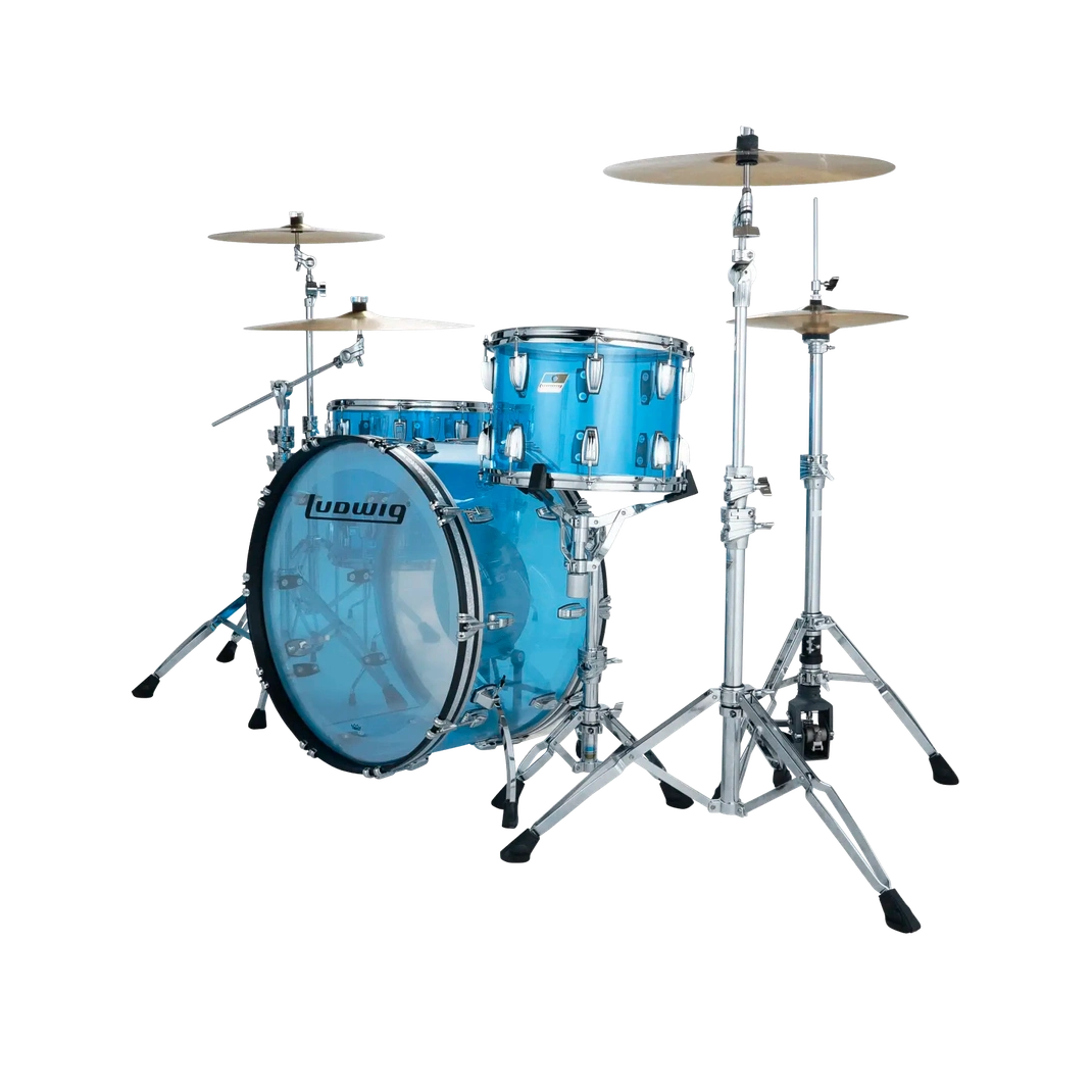 Ludwig Vistalite 4pc Zep Drum Set Blue - Drum Center Of Portsmouth