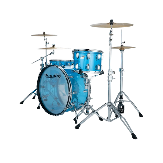 Ludwig Vistalite 4pc Zep Drum Set Blue - Drum Center Of Portsmouth