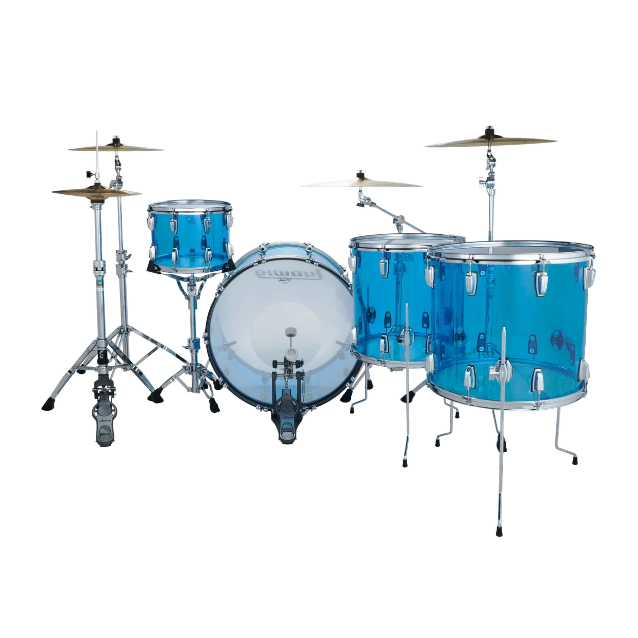 Ludwig Vistalite 4pc Zep Drum Set Blue - Drum Center Of Portsmouth