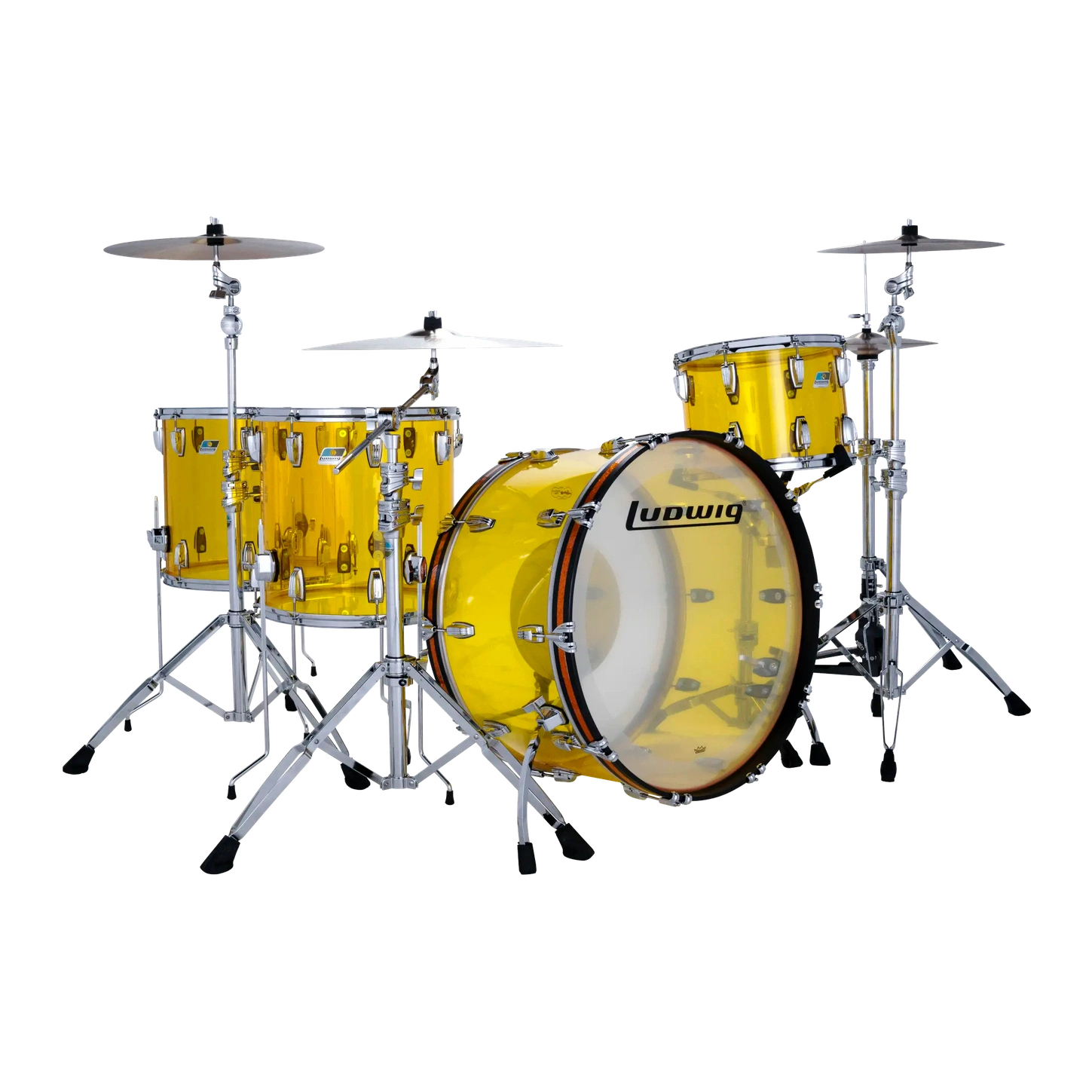 Ludwig Vistalite 4pc Zep Drum Set Yellow - Drum Center Of Portsmouth