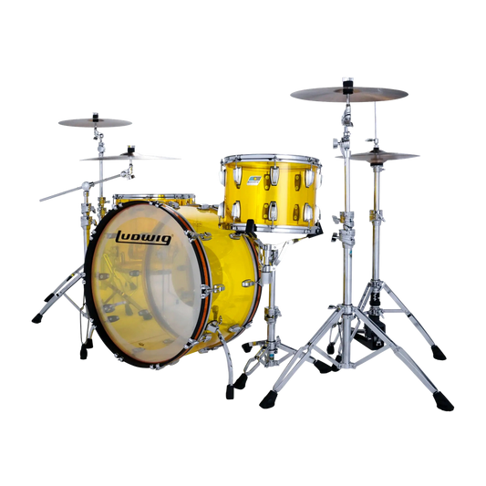 Ludwig Vistalite 4pc Zep Drum Set Yellow - Drum Center Of Portsmouth