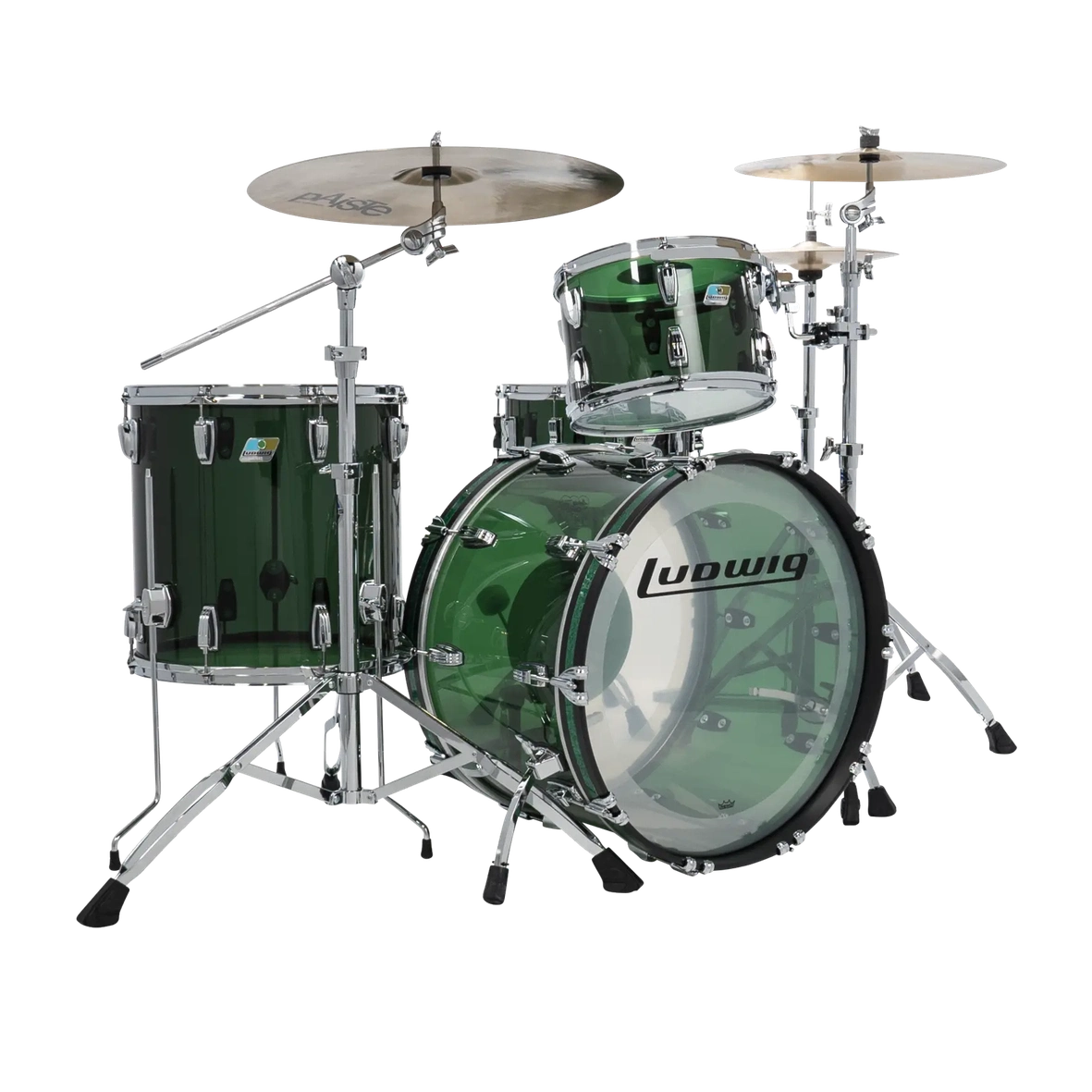 Ludwig Vistalite Fab Drum Set Green - Drum Center Of Portsmouth