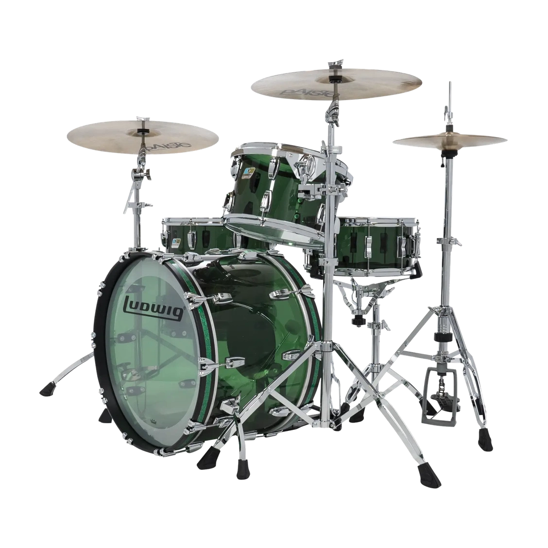 Ludwig Vistalite Fab Drum Set Green - Drum Center Of Portsmouth