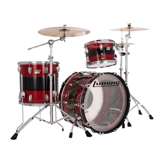 Ludwig Vistalite Fab Drum Set Red/Smoke/Red - Drum Center Of Portsmouth