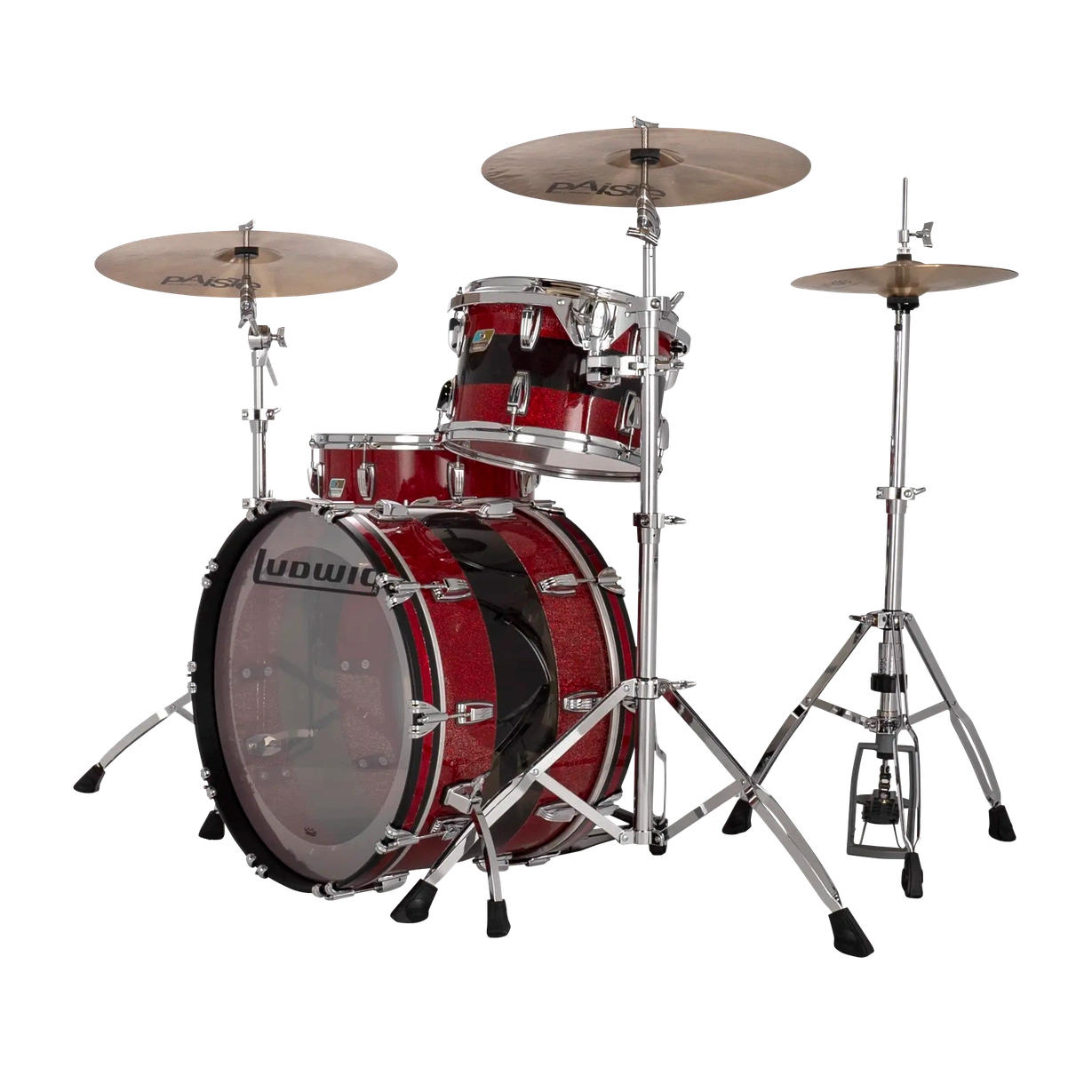 Ludwig Vistalite Fab Drum Set Red/Smoke/Red - Drum Center Of Portsmouth