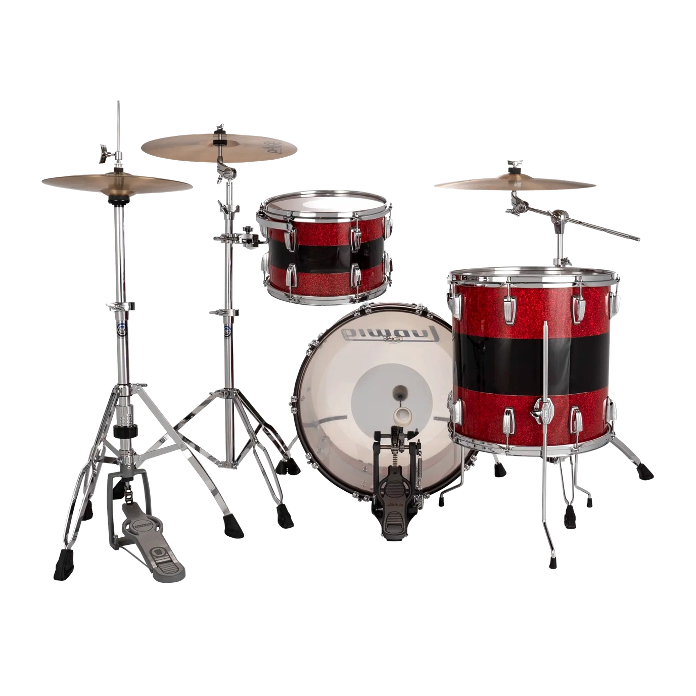 Ludwig Vistalite Fab Drum Set Red/Smoke/Red - Drum Center Of Portsmouth