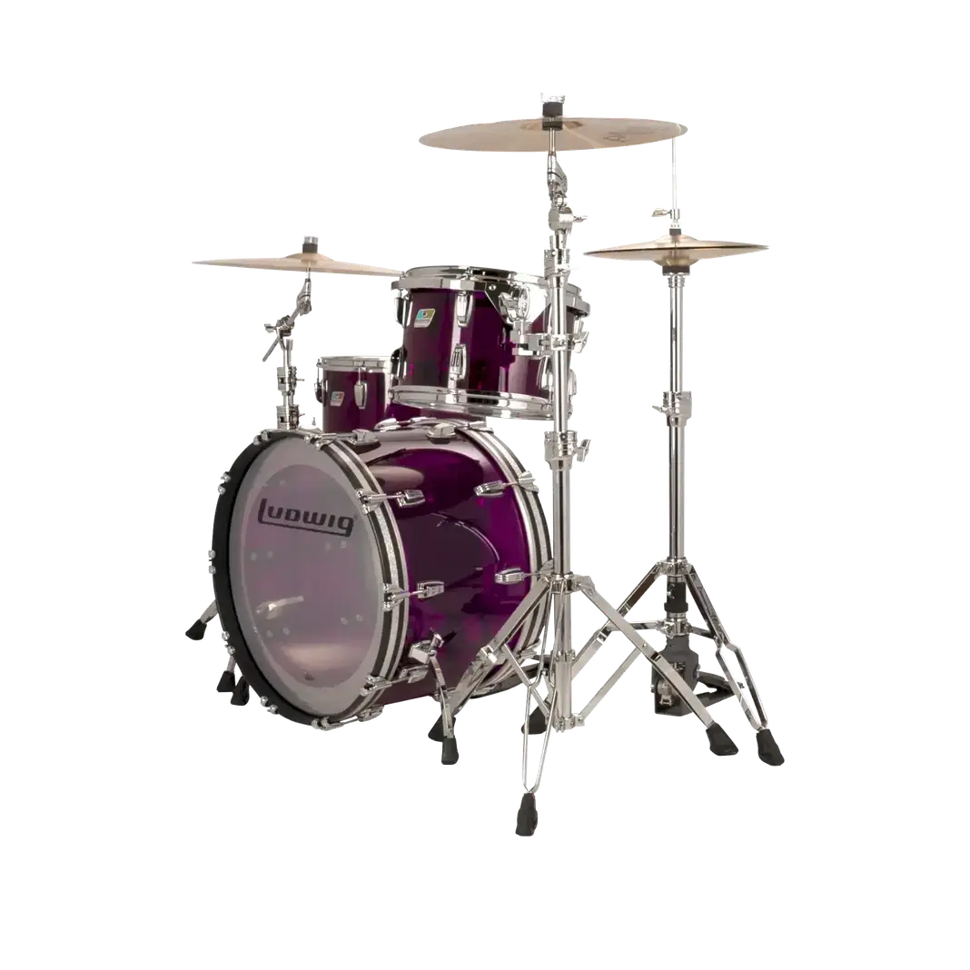 Ludwig Vistalite 3pc Fab Drum Set Purple - Drum Center Of Portsmouth