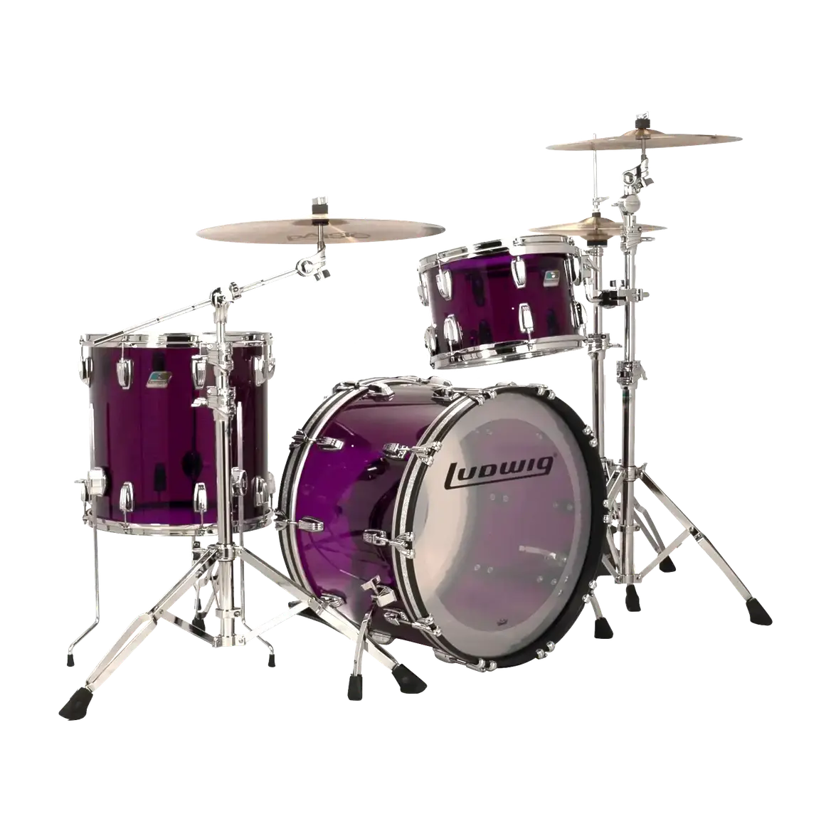 Ludwig Vistalite 3pc Fab Drum Set Purple - Drum Center Of Portsmouth