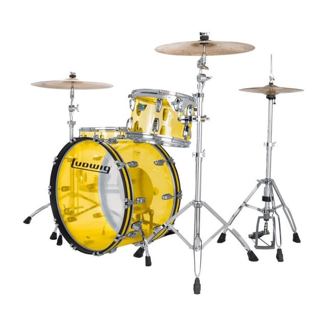 Ludwig Vistalite Pro Beat 3pc Drum Set w/Large Lugs - Yellow