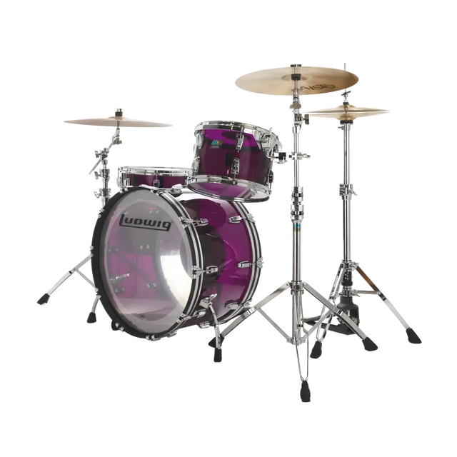 Ludwig Vistalite 3pc Pro Beat Drum Set Purple - Drum Center Of Portsmouth