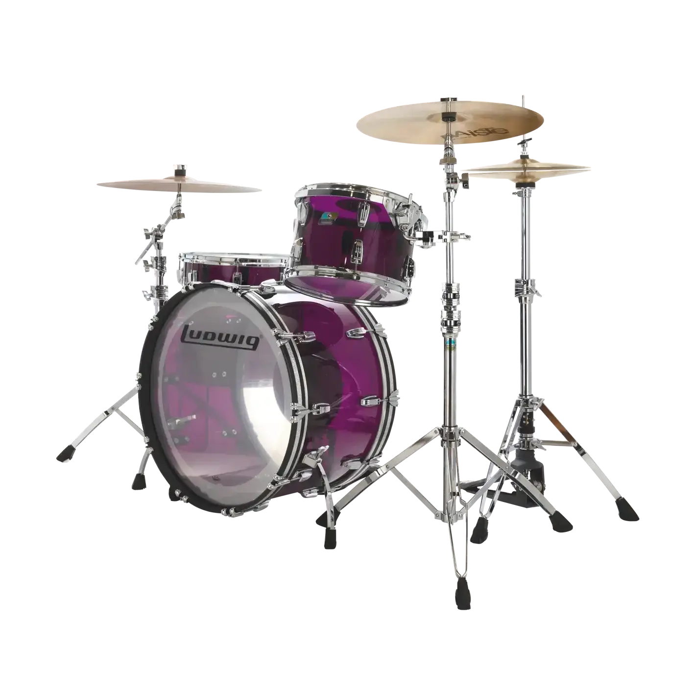 Ludwig Vistalite 3pc Pro Beat Drum Set Purple - Drum Center Of Portsmouth