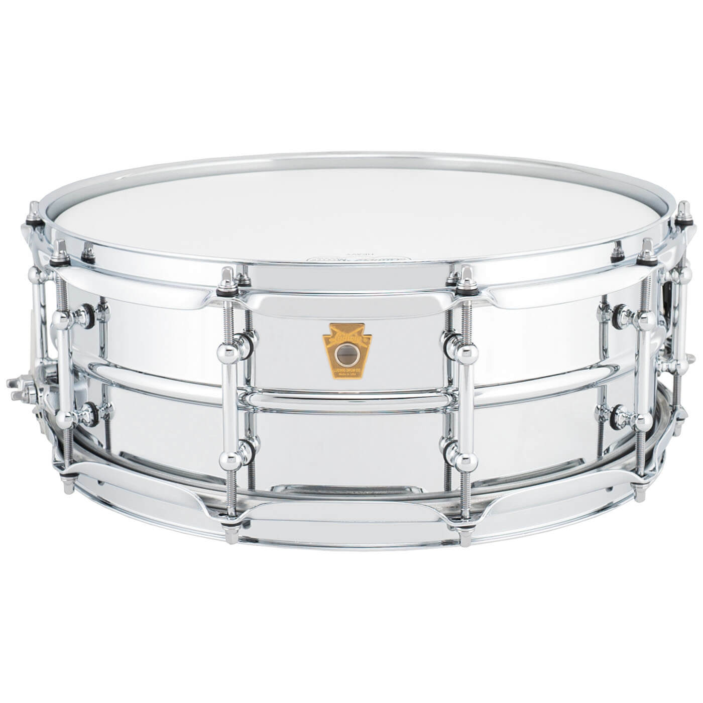 Ludwig LB400BT Supraphonic Chrome Over Brass Snare Drum 14x5 w/Tube Lugs