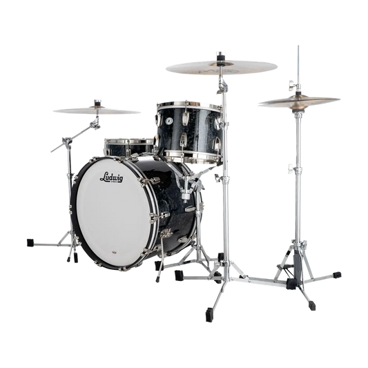 Ludwig Classic Maple 3pc Fab Drum Set Limited Edition Ebony Pearl - Drum Center Of Portsmouth