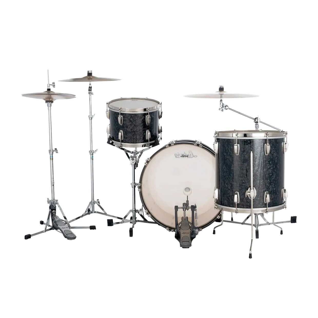 Ludwig Classic Maple 3pc Fab Drum Set Limited Edition Ebony Pearl - Drum Center Of Portsmouth