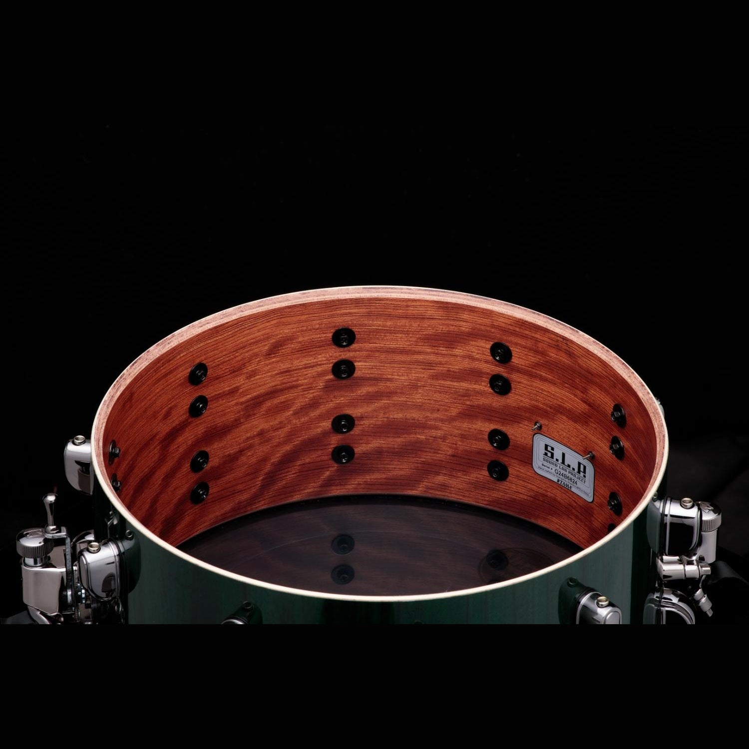 Tama SLP Bubinga/Maple Snare Drum 14x6.5 Malachite Green Zebrawood