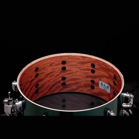 Tama SLP Bubinga/Maple Snare Drum 14x6.5 Malachite Green Zebrawood
