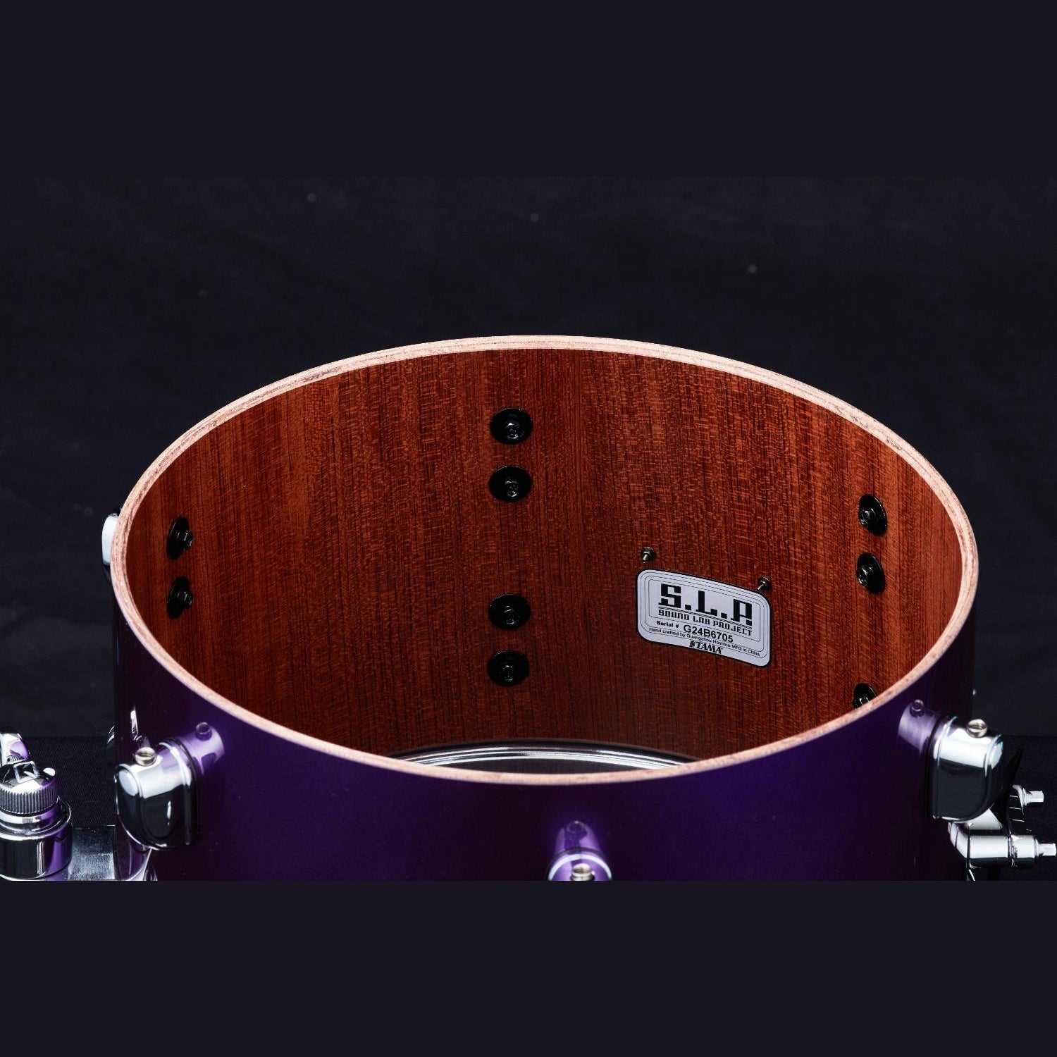 Tama SLP Mod Bubinga Snare Drum Clay Aeschliman Model 12x7 Galactic Purple