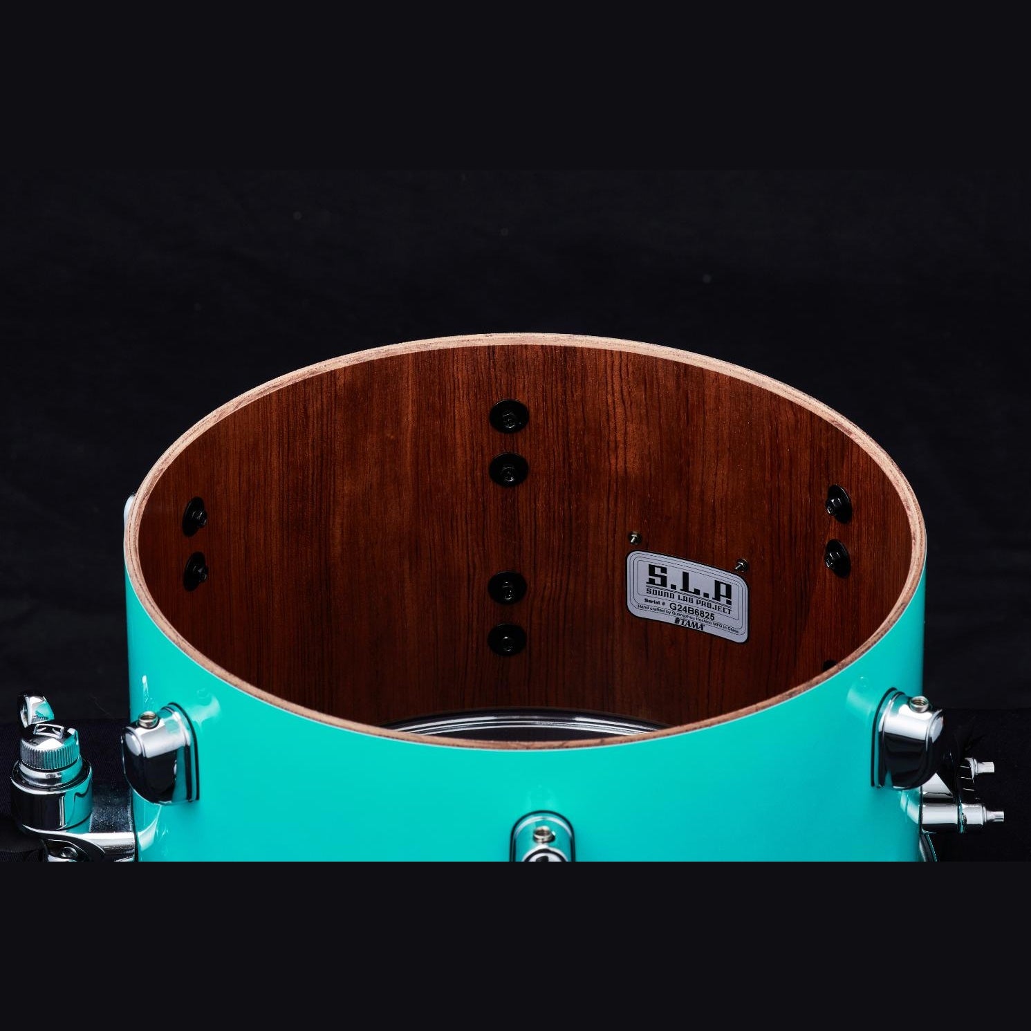 Tama SLP Mod Bubinga Snare Drum Philo Tsoungui Model 12x7 Electro Turquoise