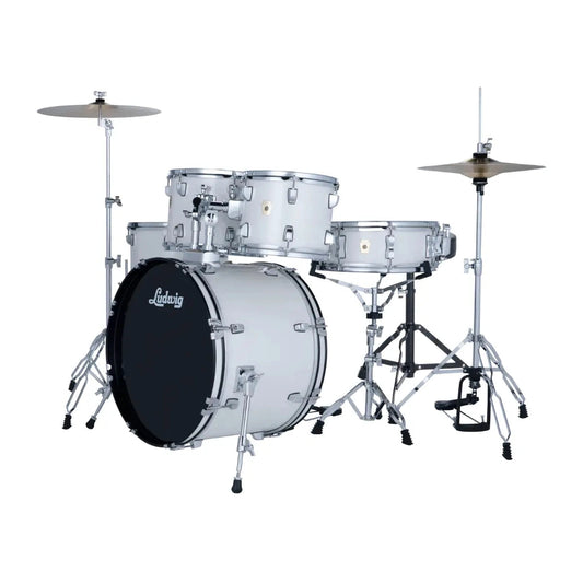 Ludwig Accent Fuse Complete 5pc Drum Set Snow Dust - Drum Center Of Portsmouth