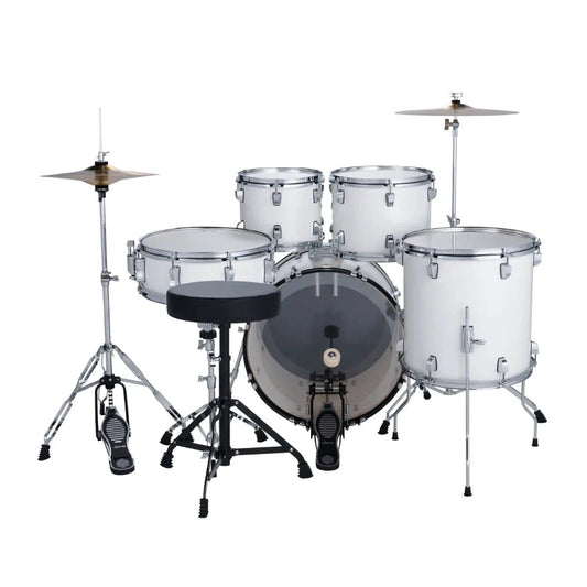 Ludwig Accent Fuse Complete 5pc Drum Set Snow Dust - Drum Center Of Portsmouth