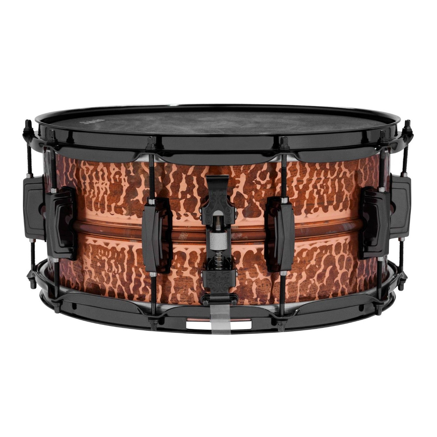 Ludwig Copper Phonic Snare Drum 14x6.5 Raw Hammered w/Black Hardware - Drum Center Of Portsmouth