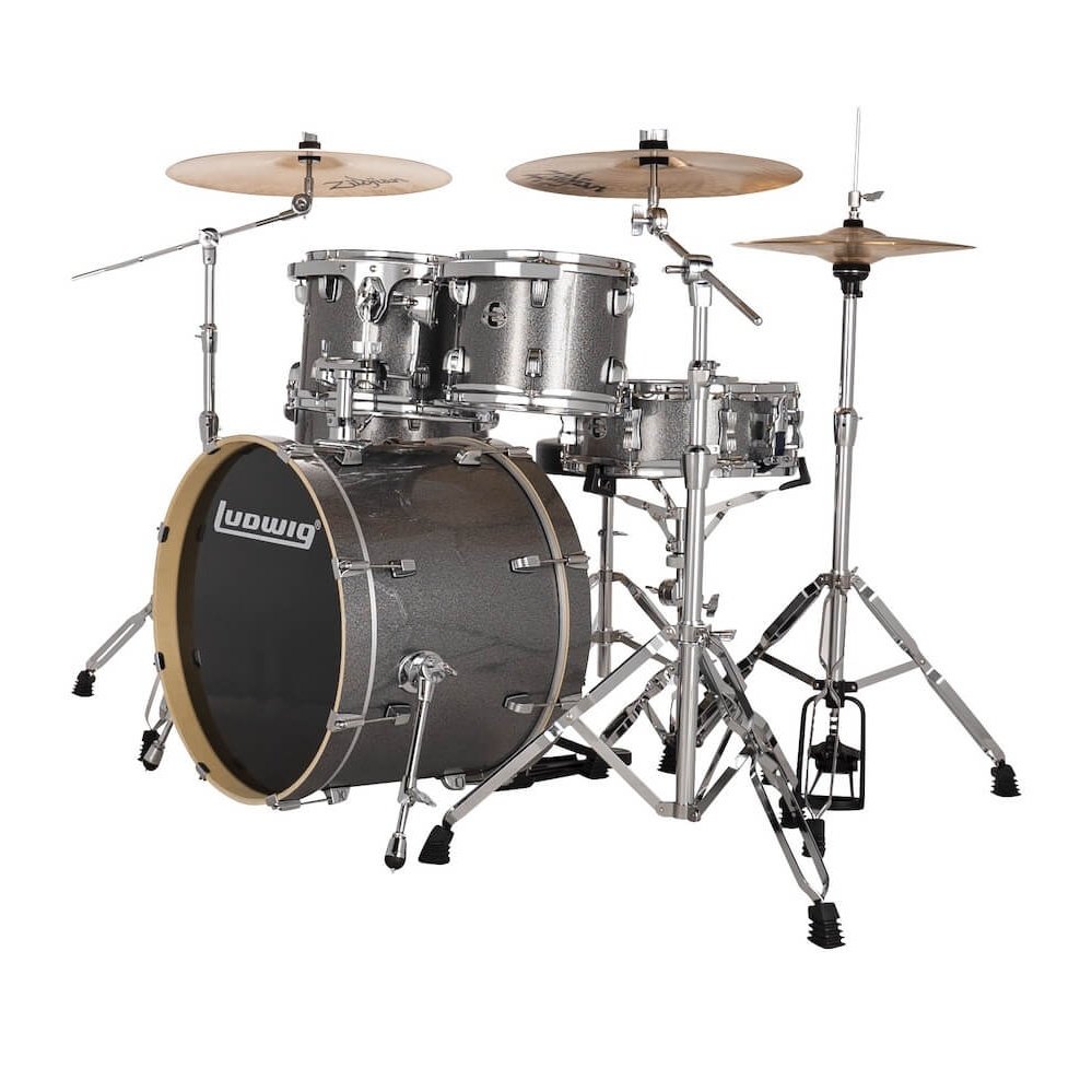 Ludwig Evolution 5pc Complete Drum Set w/20"BD Platinum Sparkle - Drum Center Of Portsmouth