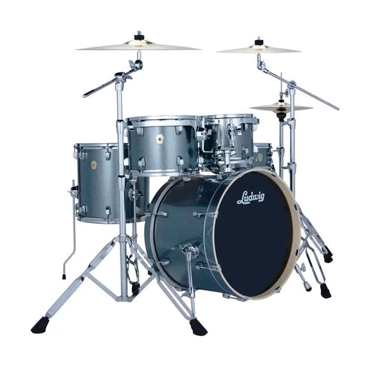 Ludwig Evolution 5pc Complete Drum Set (20"BD) & Paiste Cymbals Atlantic Sparkle - Drum Center Of Portsmouth