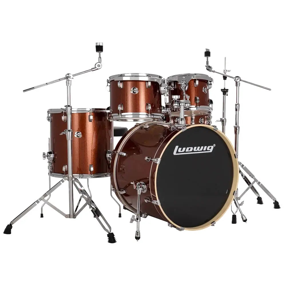 Ludwig Evolution 5pc Drum Set w/Hardware (22"BD) Copper Sparkle - Drum Center Of Portsmouth