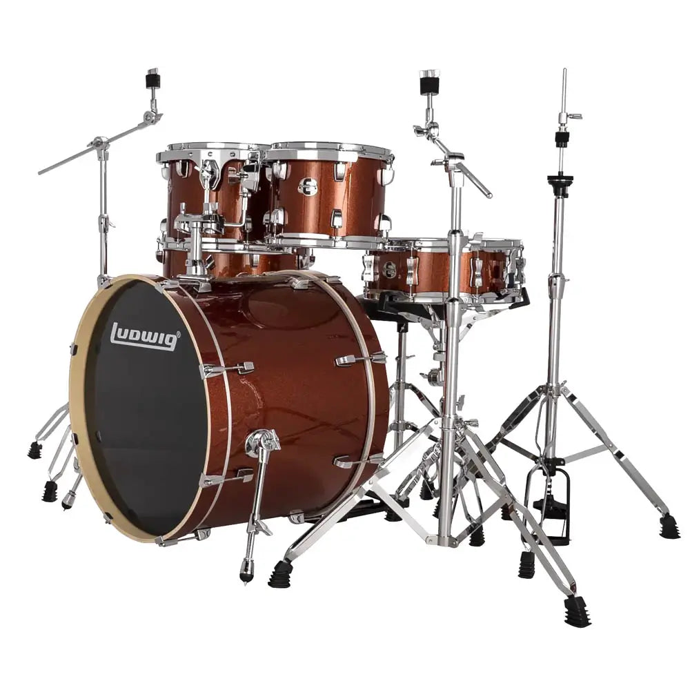 Ludwig Evolution 5pc Drum Set w/Hardware (22"BD) Copper Sparkle - Drum Center Of Portsmouth