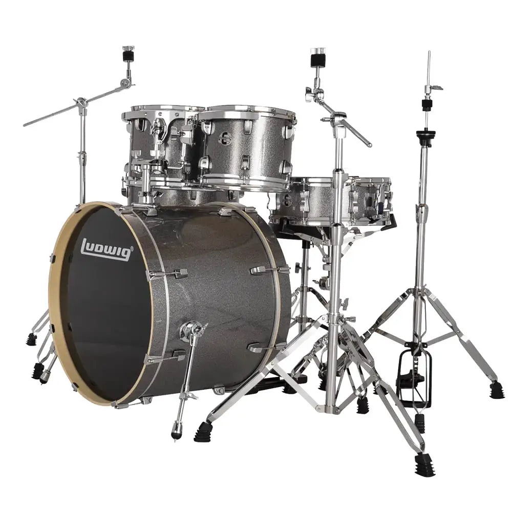 Ludwig Evolution 5pc Drum Set w/Hardware (22"BD) Platinum Sparkle - Drum Center Of Portsmouth