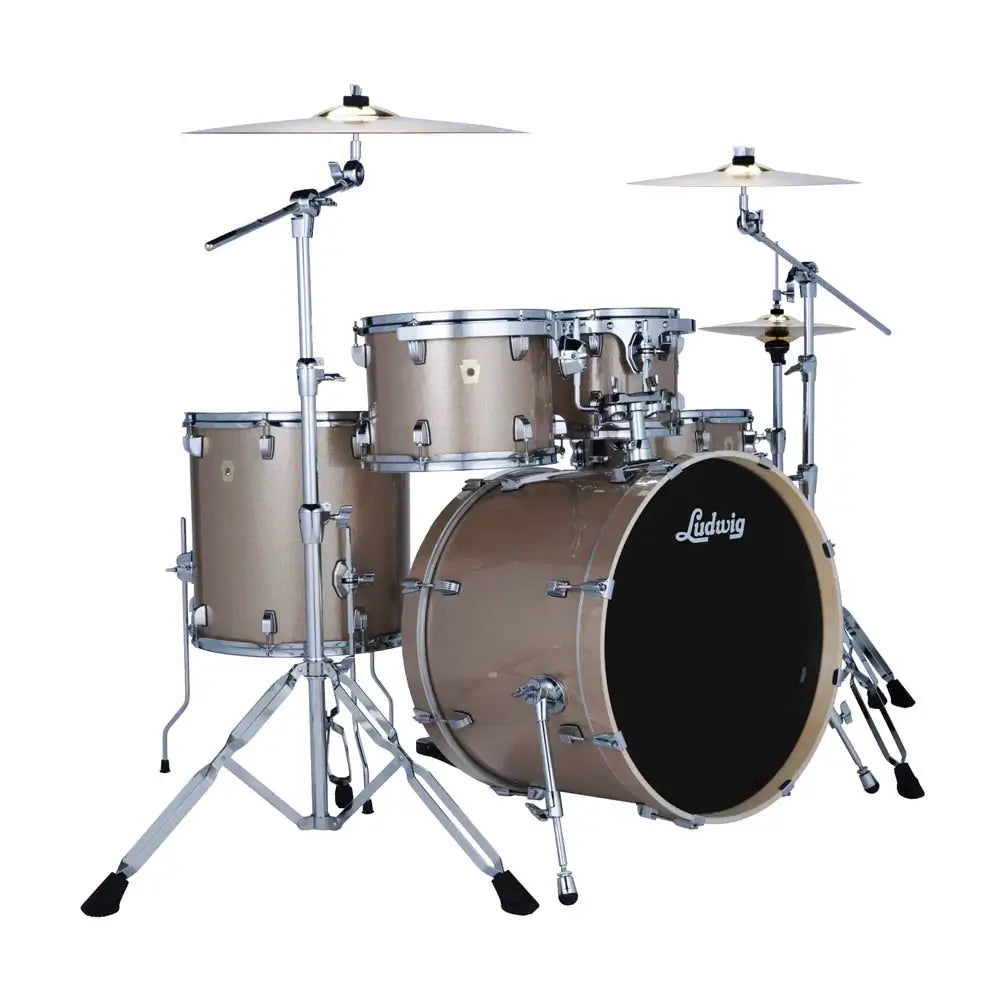 Ludwig Evolution 5pc Complete Drum Set (22"BD) & Paiste Cymbals Prosecco Sparkle - Drum Center Of Portsmouth