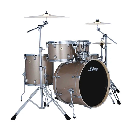 Ludwig Evolution 5pc Complete Drum Set (22"BD) & Paiste Cymbals Prosecco Sparkle - Drum Center Of Portsmouth