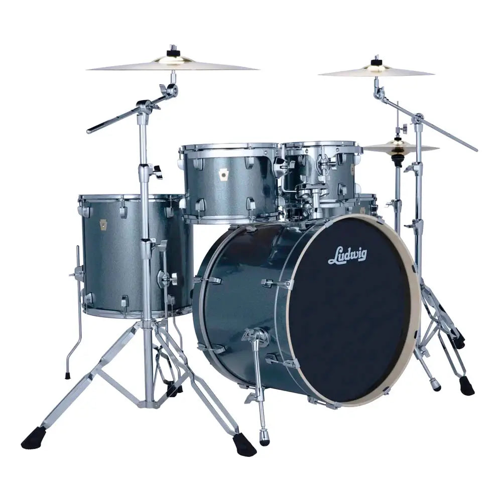Ludwig Evolution 5pc Complete Drum Set (22"BD) & Paiste Cymbals Atlantic Sparkle - Drum Center Of Portsmouth