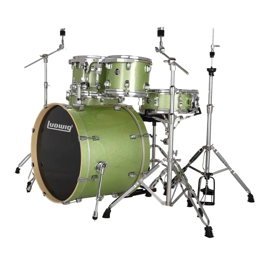 Ludwig Evolution 6pc Drum Set w/Hardware (22"BD) Mint Green Sparkle - Drum Center Of Portsmouth