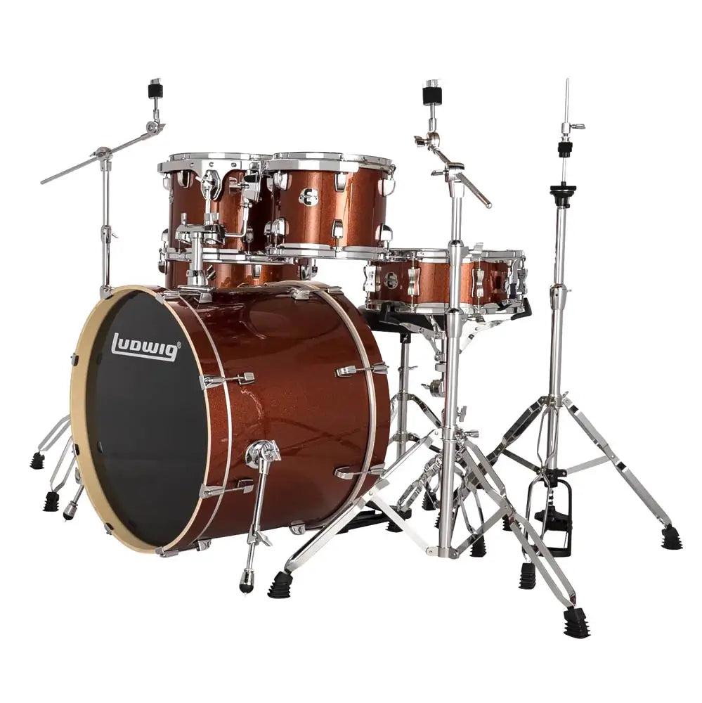 Ludwig Evolution 6pc Drum Set w/Hardware (22"BD) Copper Sparkle - Drum Center Of Portsmouth