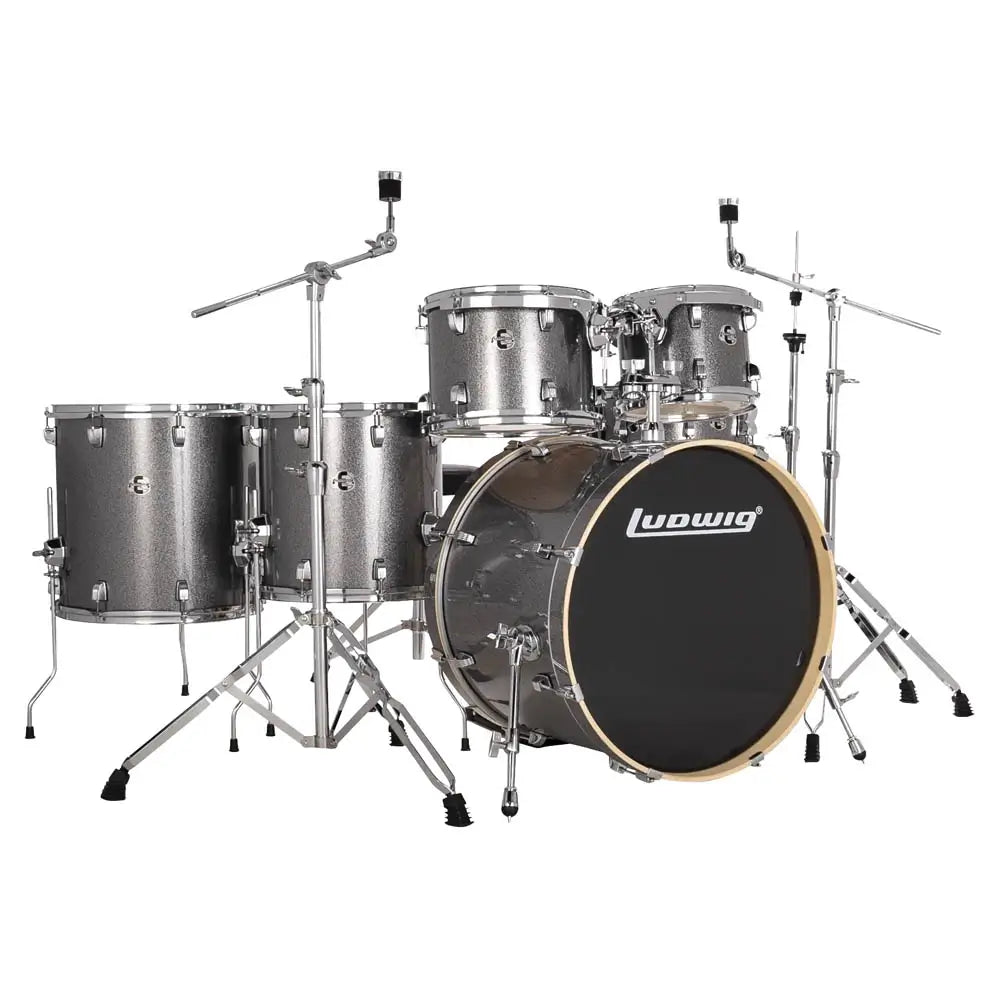Ludwig Evolution 6pc Drum Set w/Hardware (22"BD) Platinum Sparkle - Drum Center Of Portsmouth