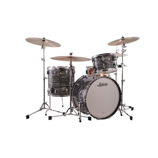 Ludwig Legacy Mahogany 3pc Downbeat Drum Set Vintage Black Oyster - Drum Center Of Portsmouth